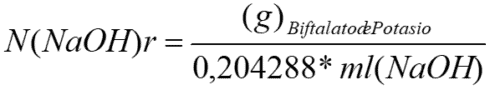 calculo de normalidad de naoh